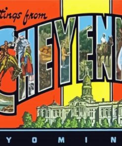 Cheyenne City Poster paint by number