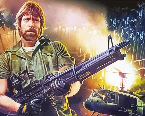 Chuck Norris Art paint by number