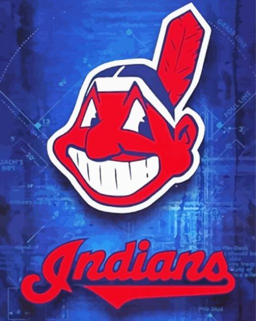 Cleveland Indians Logo Poster paint by number
