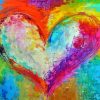 Colorful Rainbow Heart paint by number