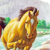 Cute Yellow Horse paint by number