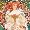 Daydream Alphonse Mucha paint by number