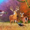 Deer And Turkey Art paint by number