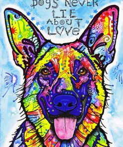Dog Is Love Art paint by number