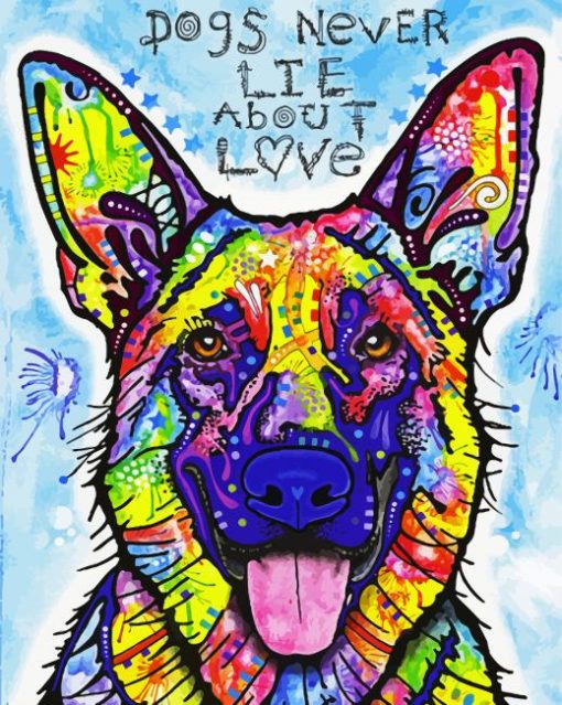 Dog Is Love Art paint by number