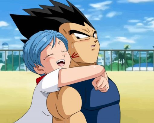 Dragon Ball Characters Vegeta And Bulma paint by number