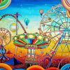Fairground Rides Art paint by number