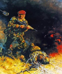 Falklands War Military paint by number