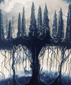 Fantasy Dark Forest paint by number