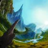 Fantasy Landscape Scenery paint by number