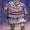 Fat Evil Clown Art paint by number