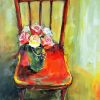 Flowers Vase On A Chair paint by number