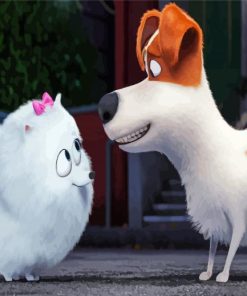 Gidget And Max The Secret Life Of Pets paint by number