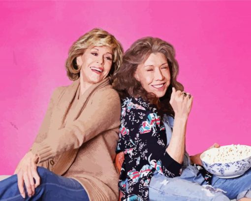 Grace And Frankie Characters Serie paint by number