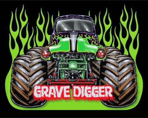 Grave Digger Illustration paint by number