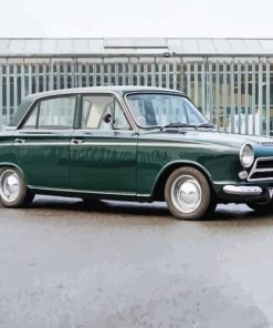 Green Ford Cortina Car paint by number