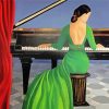 Lady Playing Piano paint by number