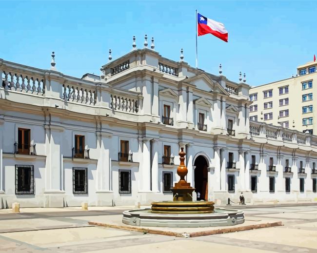 La Moneda Palace Santiago Chile paint by number