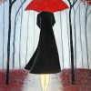Lady Umbrella Art paint by number