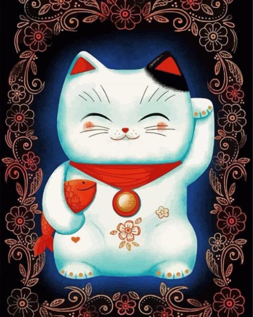 Lucky Cat Art paint by number