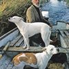 Man In Boat With Dogs paint by number