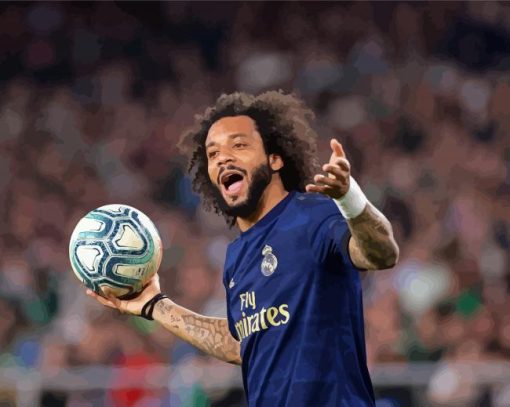 Marcelo Vieira Holding Ball paint by number
