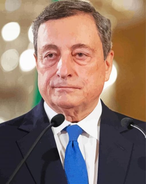 Mario Draghi paint by number