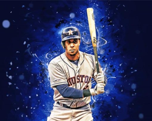 Michael Brantley Art Paint by number