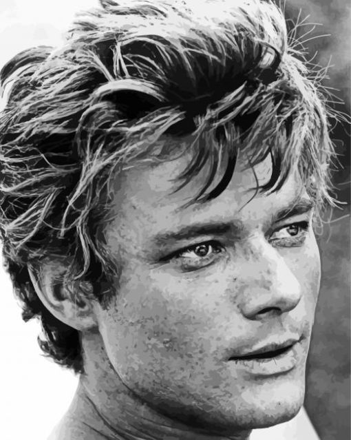 Monochrome Young Michael Parks paint by number