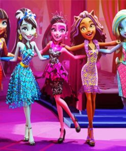 Monster High Cartoon Characters paint by number
