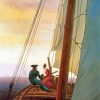 On Board A Sailing Ship David Friedrich paint by number