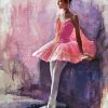 Pink Ballerina Art paint by number