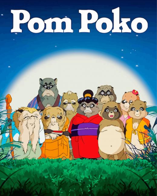 Pom Poko Poster paint by number