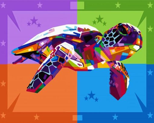Pop Art Turtle paint by number