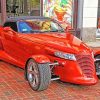 Red Chrysler Plymouth Prowler paint by number