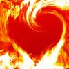 Red Fire Heart paint by number