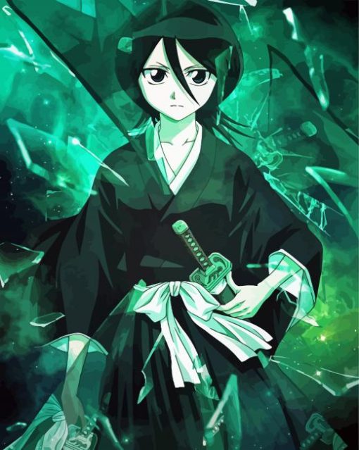 Rukia Kuchiki Anime Girl paint by number