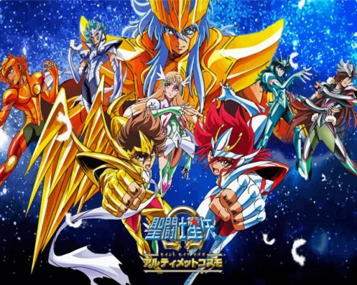 Saint Seiya Anime Poster paint by number