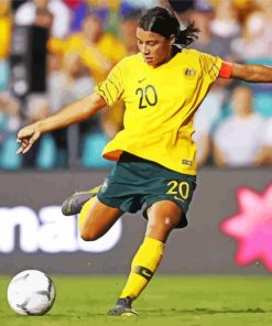 Samantha Kerr Soccer Player paint by number