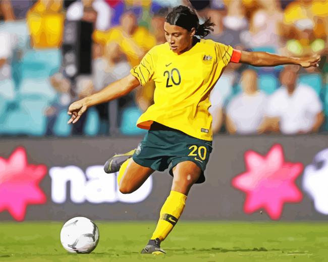 Samantha Kerr Soccer Player paint by number