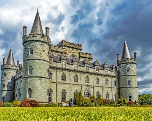 Scotland Inveraray Castle paint by number
