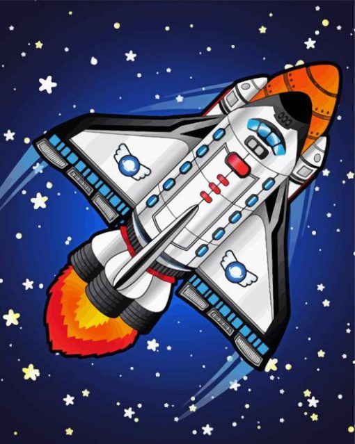 Space Shuttle Illustration paint by number