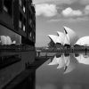 Sydney Black And White Water Reflection paint by number