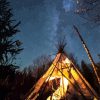 Teepee With Stary Sky Paint by number