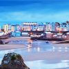 Tenby Harbour Wales paint by number