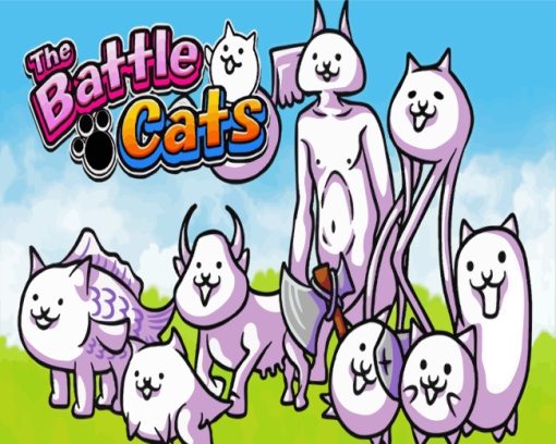 The Battle Cats Game Characters paint by number