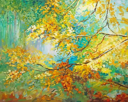 The Golden Leaves paint by number