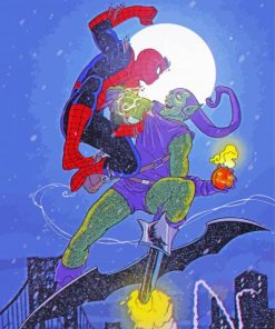 The Green Goblin And Spiderman paint by number