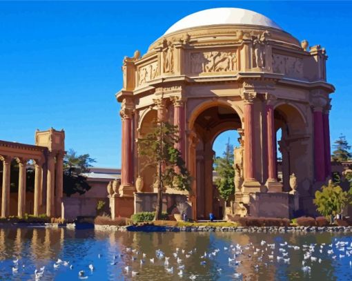 The Palace Of Fine Arts San Francisco paint by number