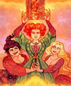 The Sanderson Sisters Characters Art paint by number